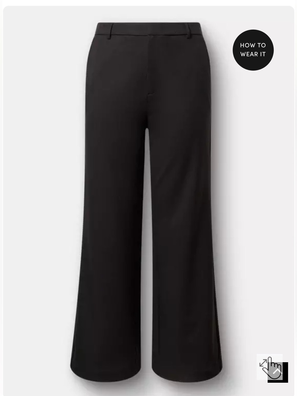 Torrid flat front wide leg dress pants